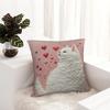 Vibrant Bohemian Style Short Plush Pillow Cover 45x45cm Charming Kitten Living Room Bedroom Decor (Pillow Insert Not Included)