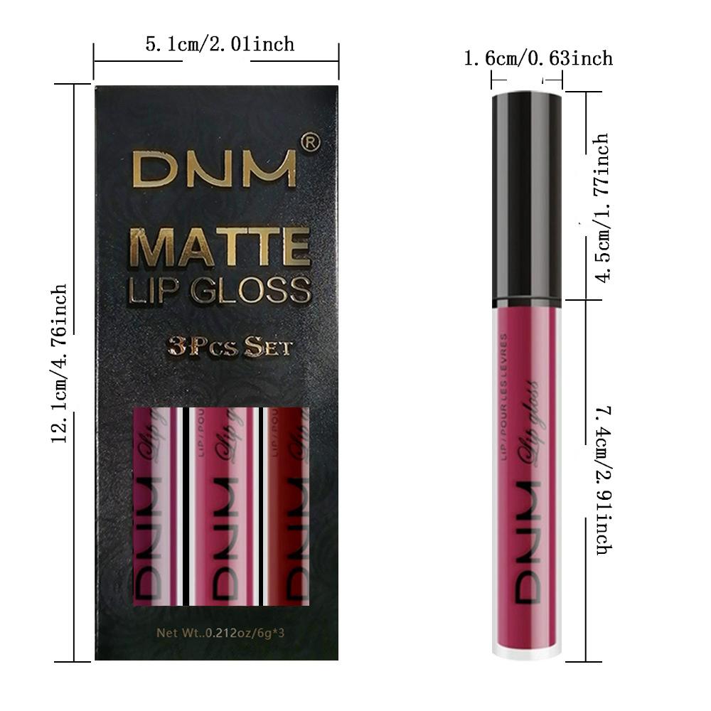 Langanhaltender matter Lippenstift, wasserfestes Lipgloss-Set, nicht klebrige Samtlippe, geeignet für Frauen und Mädchen, Lippenstift