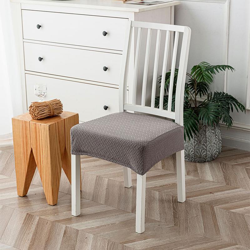 Stretch-Stuhlsitzbezüge aus Jacquard für Esszimmer, abnehmbar, waschbar, staubdicht, Stuhlsitzkissenschutz, Schonbezüge