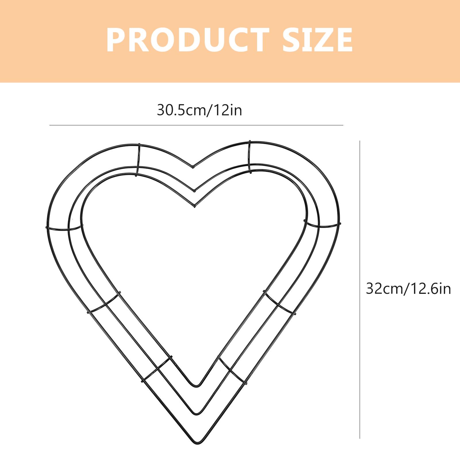

2 Pcs Wreath Making Supplies Wreaths To Decorate Heart Shaped Forms Garlands Wire Frame Making Rings For Valentine s Day Decor
