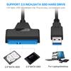 SATA To USB 3.0 Adapter Cable for 2.5 Inch Hard Drive HDD/SSD Data Transfer, External Hard Drive Converter Support UASP (Black)