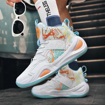 Basketballschuhe für Kinder mittleren und höheren Alters, Wettkampfstiefel für Schüler und Teenager mit Reibungsgeräusch, Sportschuhe, Herren-Trendschuhe, r