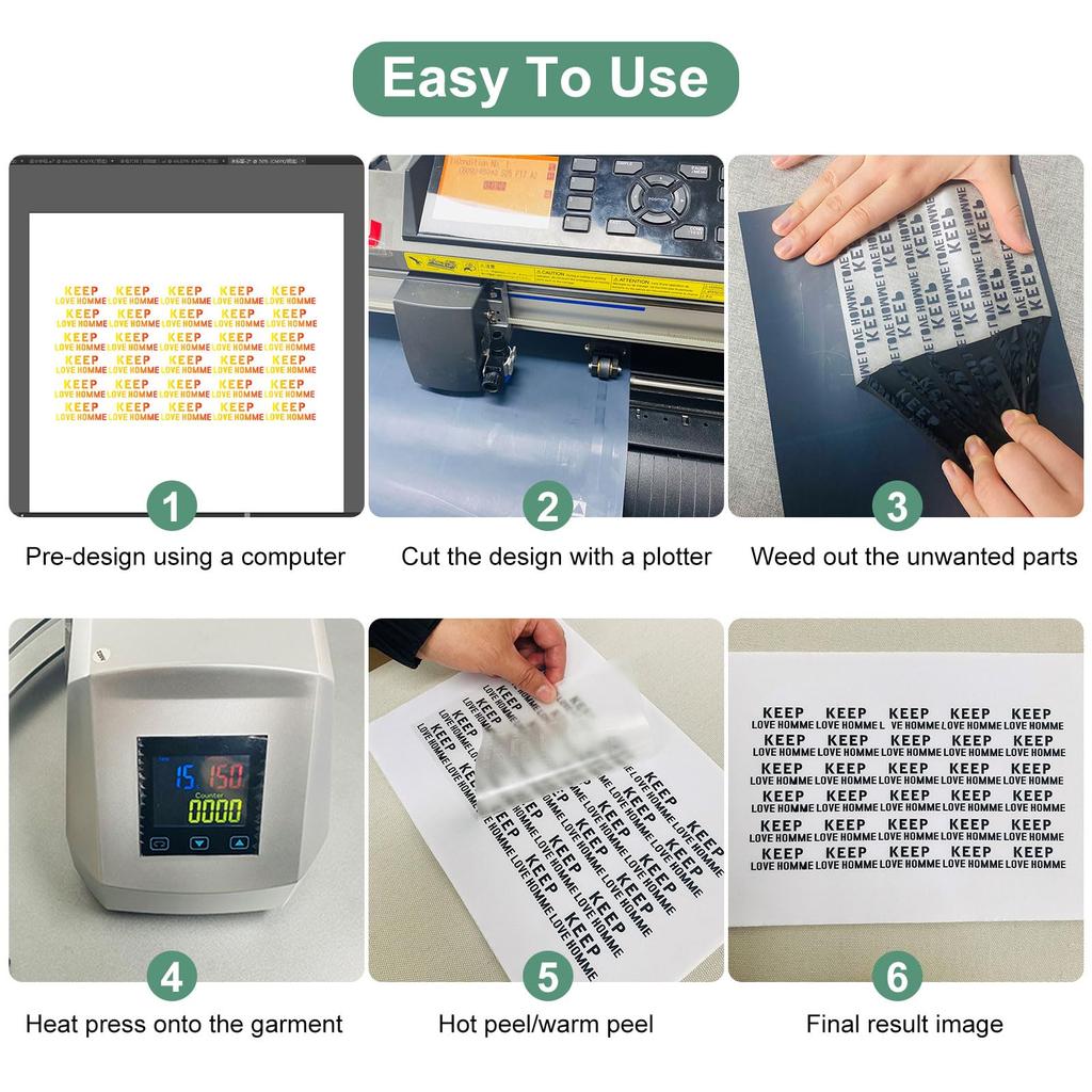 Uxcell HTV Heat Transfer Vinyl 11.8" X 15ft Roll PVC Orange Iron-On Vinyl for All Cutter Machines, Easy To Cut & Weed