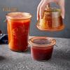 350/800ml Glass Food Storage Jar with Lid Sugar Tea Sealed Container Stackable High Temperature Resistant Airtight Kitchen Coffee