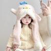 Fleece Lined Penguin Ear Moving Hat Fluffy Children Plush Pullover Cap  Cold Weather