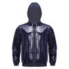S-3XL Men Waterproof Hooded Jacket Long Sleeve Front Zip Up Drawstring Raincoat Windbreaker for Hiking Fishing Biking Outdoor
