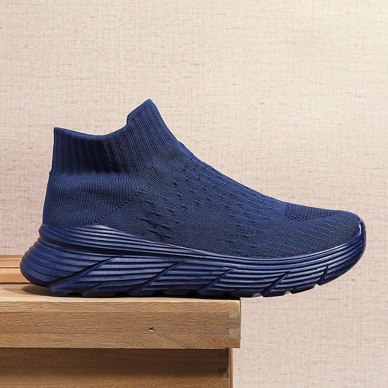 Men Running Walking Sock Shoes Fashion Casual Sneakers Breathable Thick Sole Sport Shoes Lightweight Men Sneakers Casual Shoes