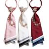 No-Sew Design Beaded Floral Tie Pearl Chain Decoration Pearl Chain Necktie  Daily Wear