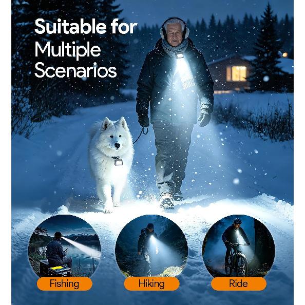 Running Lights for Runners, 2 Pack Rechargeable LED, 4 Modes, Night Running