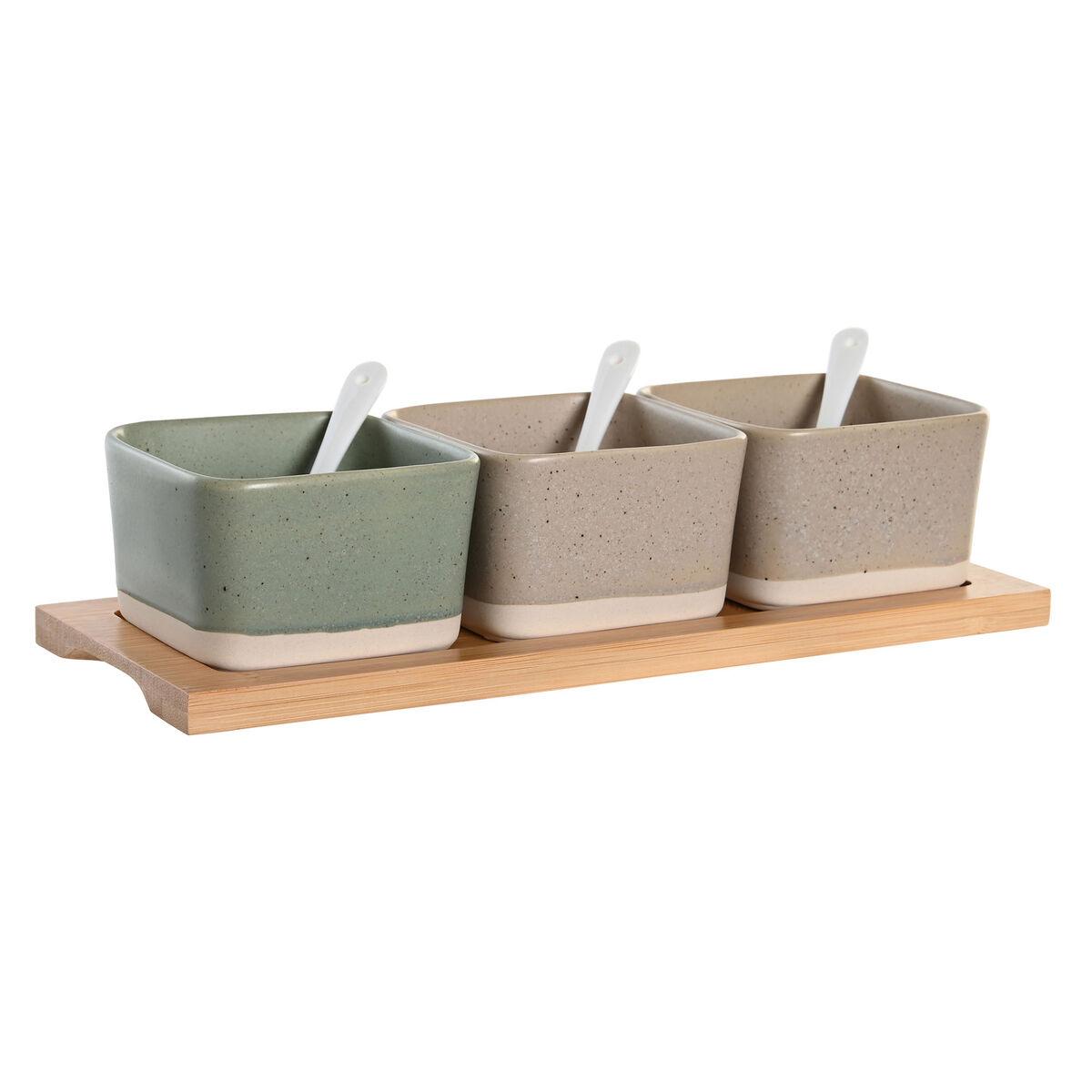 

Набор закусок DKD Home Decor 29 x 11,5 x 1,5 см Фарфор Разноцветный Бамбук Скандинавский стиль