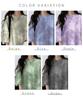 J.STORE Tie-Dye Shirt Dress, Short Sleeve, Long Length, Summer, Sophisticated Streetwear, Women's, Green, 5S-J14-GRM
