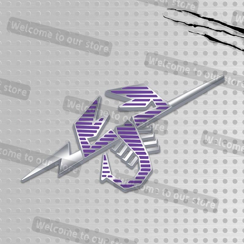 3D Metal Car Styling Scorpion Grille Emblem Decals Rear Trunk Body Badge For Abarth 500 Punto Bravo Tipo Panda Doblo 1100 124