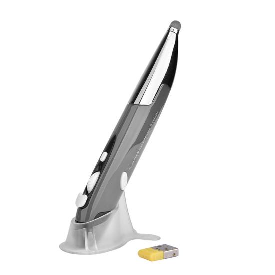 

PR-06 Универсальная 4-клавишная беспроводная мышь со стилусом, 1600 точек на дюйм, 2,4 ГГц для ПК, Smart TV серый