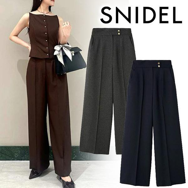 SALE50%OFF/Same day shipping/SNIDEL Sustainable high waist wide pants SWFP254275 2025 Fall/Winter