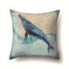 New European-style Polyester Pillow Case Marine Life Pillow Fashionable Simple Home