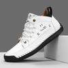 New Handmade Leather Mens Casual Shoes Fashion Design Sneakers Outdoor Man Ankle Boots Non-Slip Treking Footwear Driving Shoes