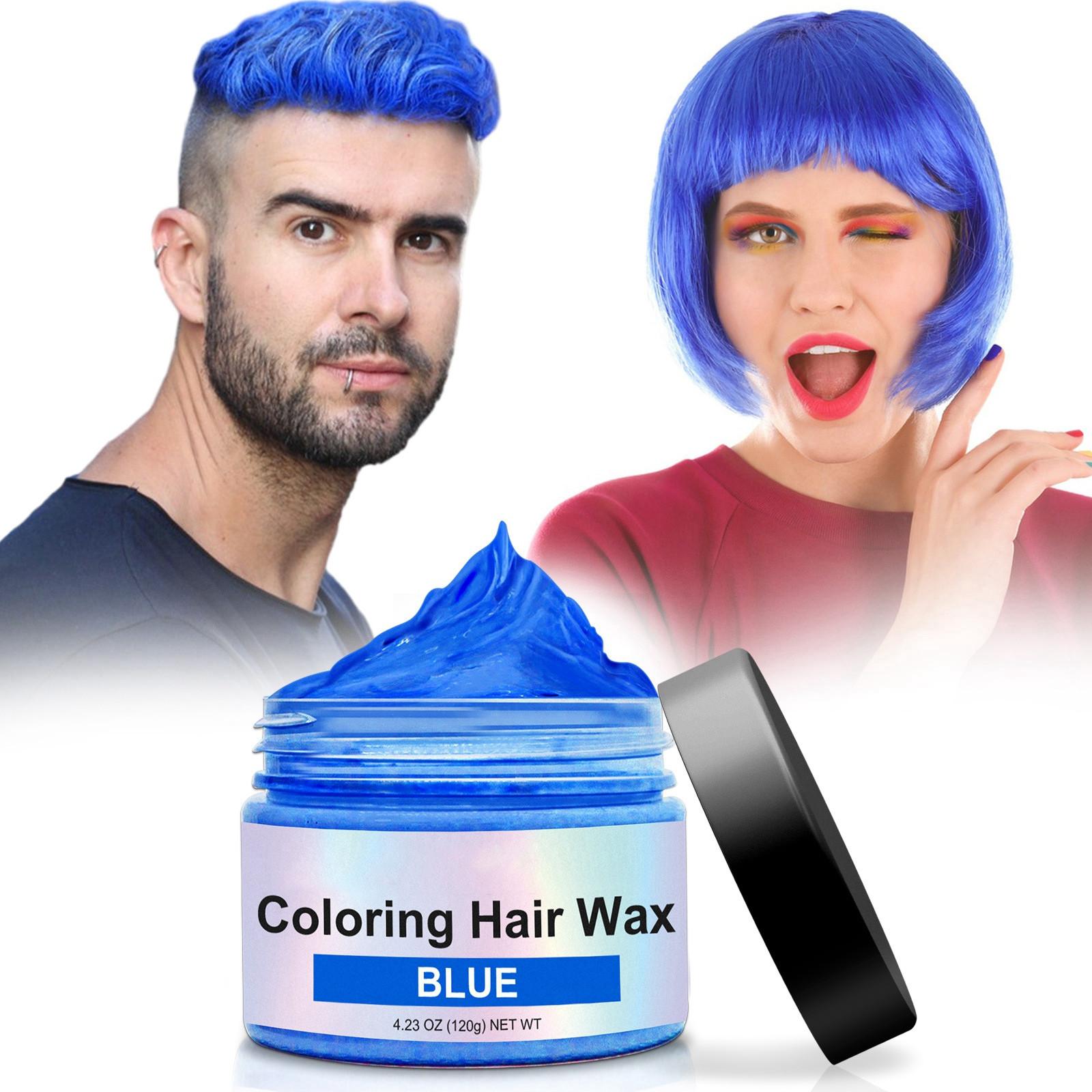 

Цветная грязь для волос, одноразовый крем для волос, 9 цветов, воск для волос, временные стереотипы о окрашивании волос, изменчивый холодный цвет волос. One Size синий