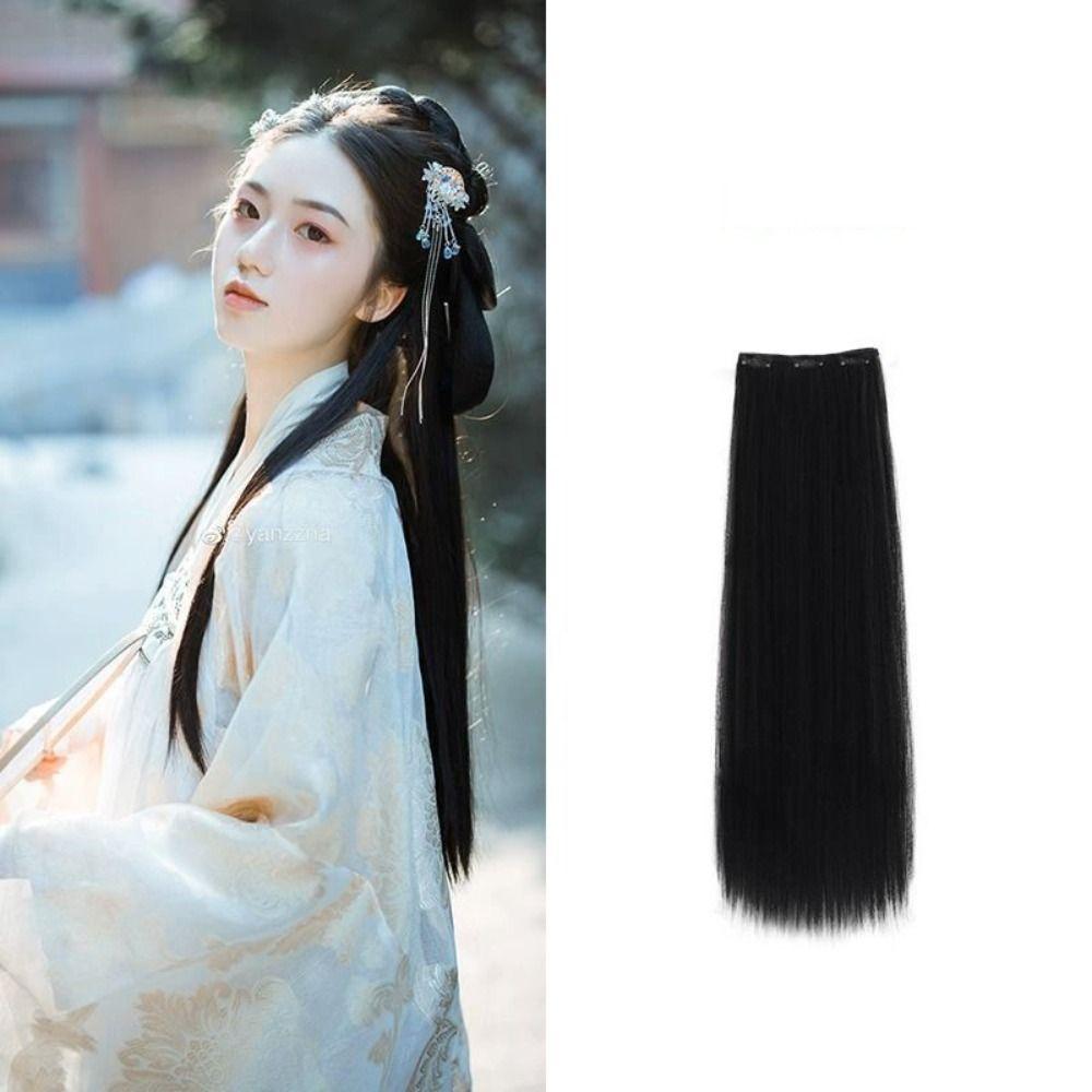 Traditional Long Straight Hair Piece Ancient Hanfu Wig Pads False Hanfu Wig Piece Women