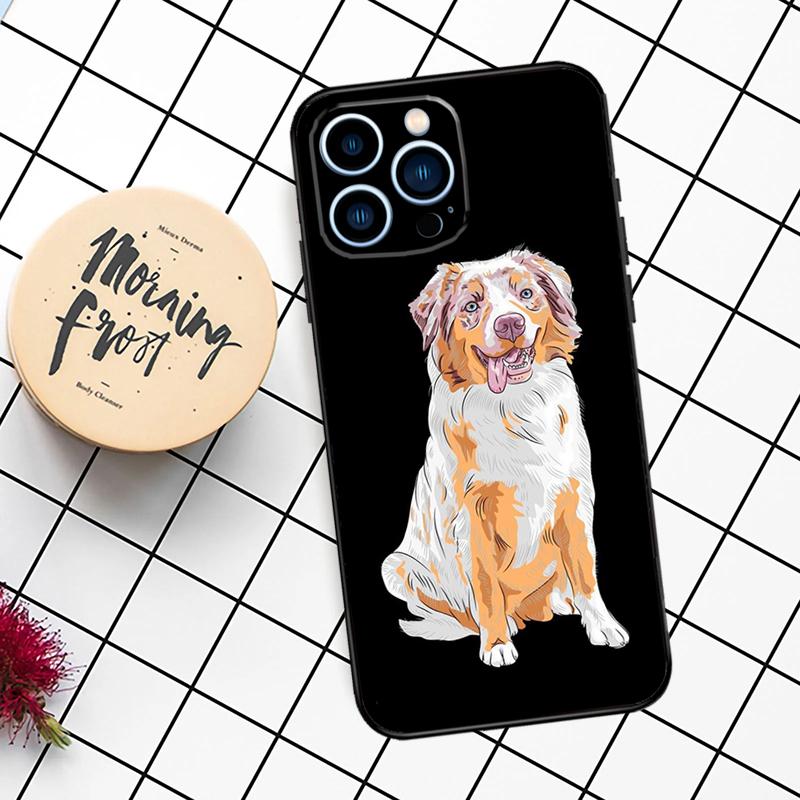 Australian Shepherd Dog Case For iPhone 14 13 12 11 16 15 Pro Max Plus Mini X XR XS Max 7 8 Soft TPU Back Cover