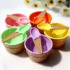 1Set New Kids Ice Cream Bowl Spoon Set Durable Children Gifts Lovely Dessert Bowl DIY Ice Cream Tools Icecream Bowl+spoon