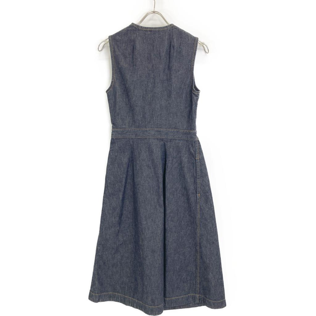 Theory [/25Stainless Steel] 5105207 MOD DENIM SL ALINE WRAP DR Denim Sleeveless Wrap Dress 2 IndigoUsed