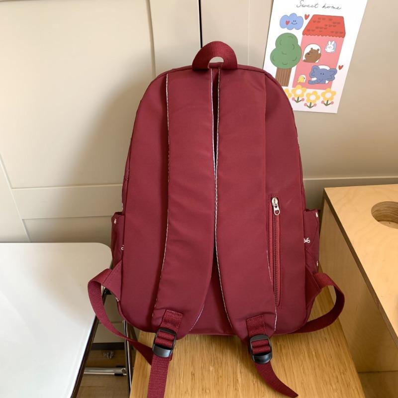 School bag niche junior high school students high value autumn and winter cotton clothes backpack bow cute embroidered backpack