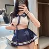 Role Play Bra And Panties Set Erotic Uniform Lingerie Women's Hot Cosplay Crotchless Sexy Underwear Porn Baby Doll Dress