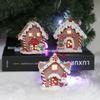 Christmas Theme LED Pendant Snowman Gingerbread Santa Claus Light House Soft Pottery Hanging Tree Home New Year Party Decoration