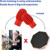 2PCS Drumstick Mute Silicone Drumstick Practice Tips Drumstick Head Rubber Sleeve For Quiet Drum Practice