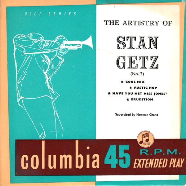 

7inch Record STAN GETZ The Artistry Of Stan Getz No. 2 SEB10021 Columbia 1956 UK Jazz Used