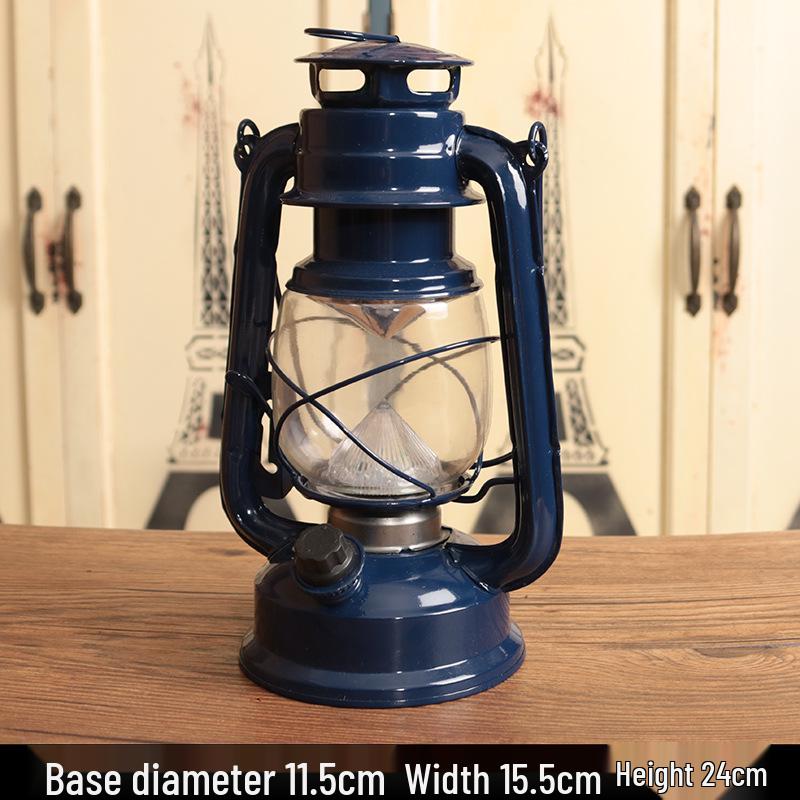 Retro Nostalgic Multi-Color Kerosene Horse Lamp - Portable Outdoor Camping & Decorative Lamp