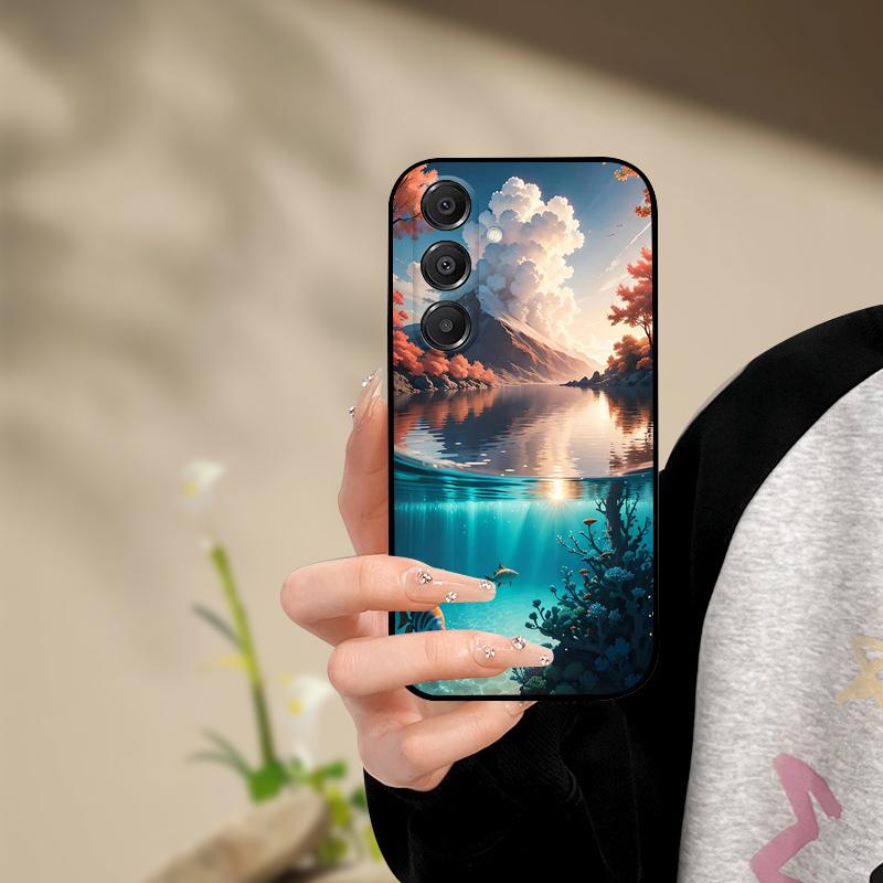 For Samsung A56 Case Silicone Luxury Space Soft Bumper for Samsung Galaxy A36 A26 A56 A16 4G 5G Phone Cover TPU Funda Fashion