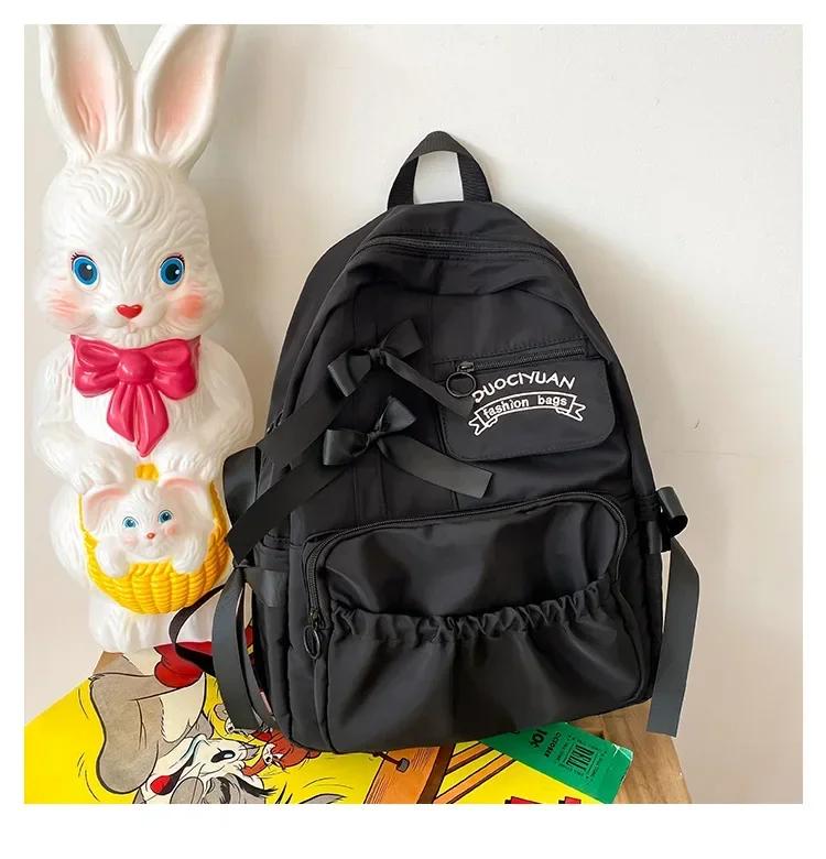 1 Pcs Korean Junior High Student Girl Backpack New Fresh And Sweet Middle School Bag High Capacity