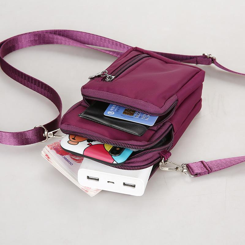 Torebka na telefon damska torba mini mała kwadratowa modna torebka płócienna przenośna torba na ramię na zewnątrz