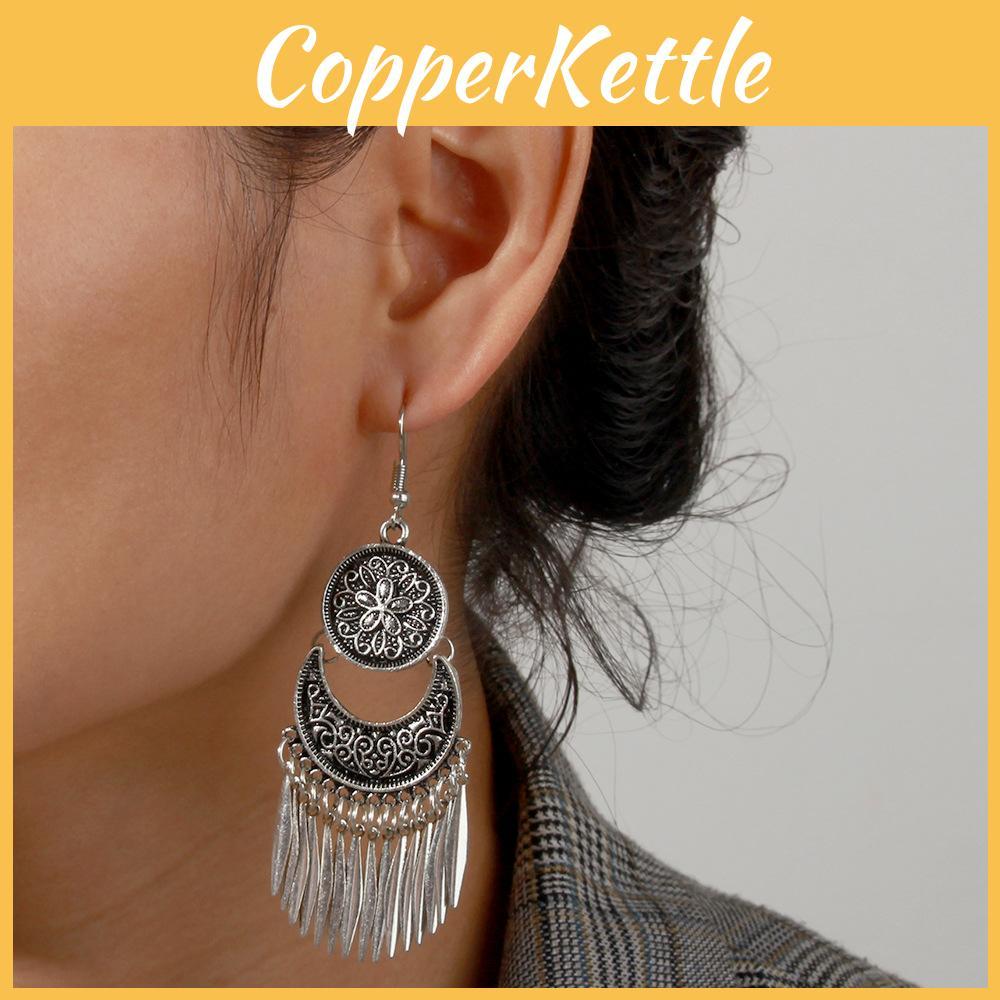 Earrings Metal Geometric With Silver Tone For Casual And Formal Party Wear