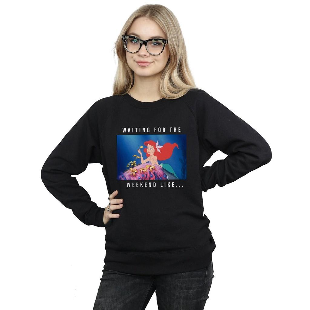 Disney Princess Womens/Ladies Ariel Waiting For The Weekend Sweatshirt