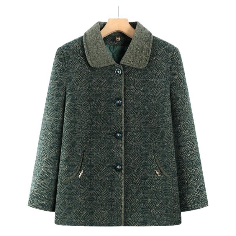 New middle-aged and old mother autumn and winter coat thickened grandma clothes year-old 0 old lady padded top