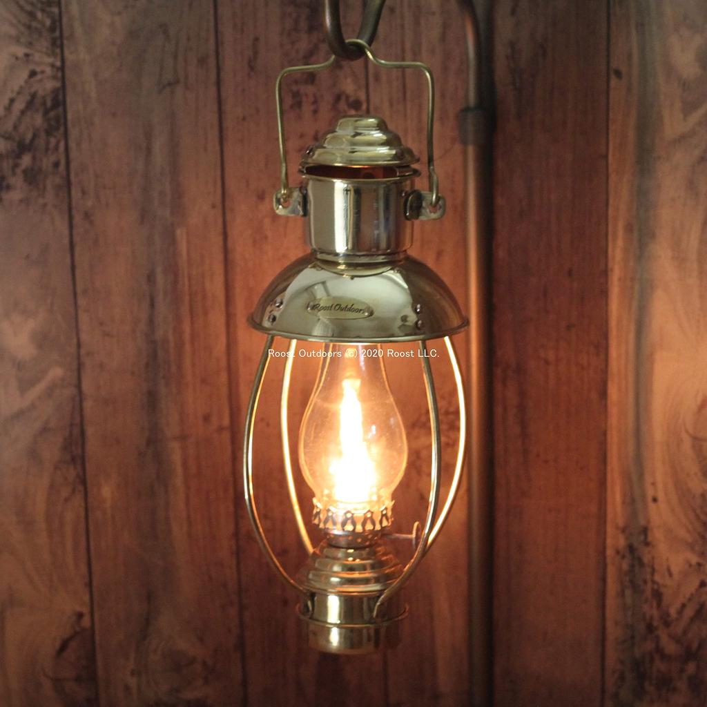 Roost Outdoors Brass Long Shape Trawler Oil Ship Lantern (Brass Trawler Oil Lantern, Long Shape, 30cm) - Nelson Lamp, Anchor Lamp, Kerosene Lantern, B