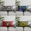 Home Decor Christmas Ornament-Patterned Pillow Suitable For Sofa Bedroom Car Pillow Cover Cushion Rectangular Back Cushion