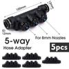 3-way 20/30/50cm Misting Nozzle 360° Bend Atomizer Sprayer Slip Lock Quick Connect 3/8" 9/12mm Garden Irrigation Cooling System