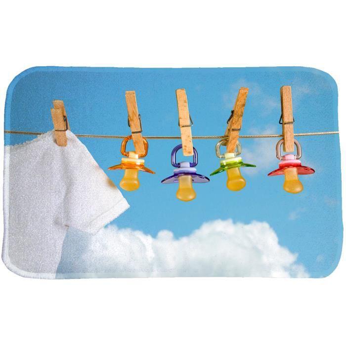 Tapis enfant - UNAMOURDETAPIS - ULTRA DOUX TETINE Bleu - 130x180 cm - Polyester