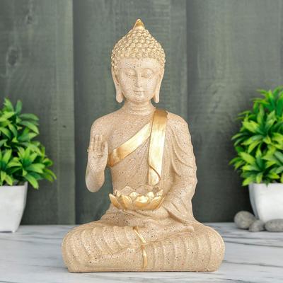 Sitting Buddha Statue Showpiece Idol Home Decor Items for Living Room
