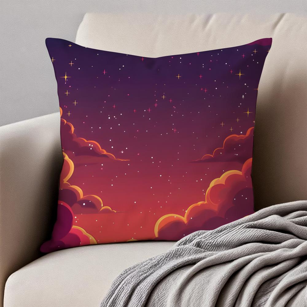 LLovely atmospheric vibe Cushion Cover Pillowcase Antidustmite Invisible Zipper Short Plush Sofa Cushion