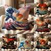 U-Ukiyo-e ARTWORK Cushion Cover Multi-Scene Pillow Cover for Home & Car - Reversible, Soft & Durable for Daily Use