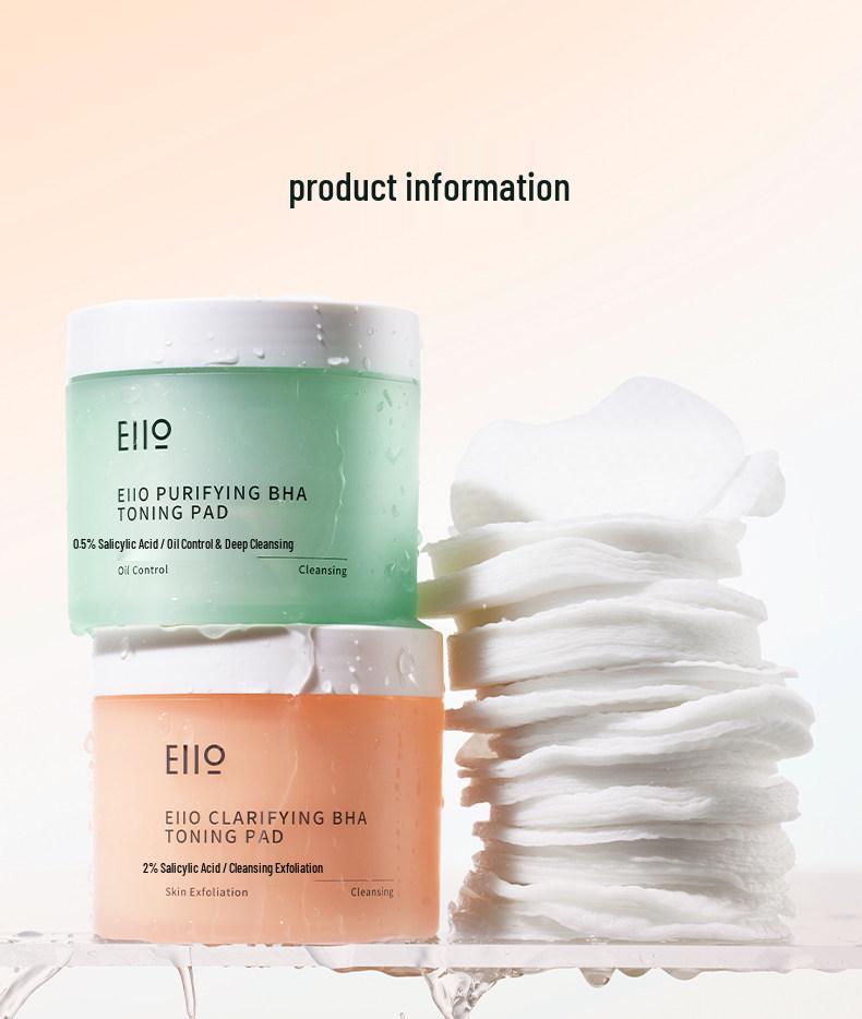 Eiio Salicylic Acid Cotton Pads for Acne & Blackheads - Deep Cleansing & Pore Refining