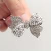 Creative Ladies Luxury Sparkly Boutique Bow Brooch Rhinestone Pearl Decorated Bow Badge Ladies Party Banquet