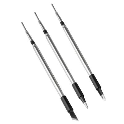 3Pieces Copper Soldering Iron Tip Set With Round/Chisel/K Shape Excellent Heat Transfer And Rust Resistance Features