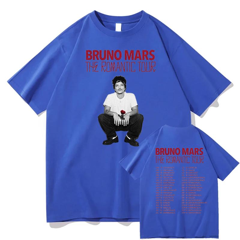 2026 New Album Song THE ROMANTIC TEE Bruno Mars High Quality Fashion Tee-shirt Fashion 100%Cotton Round Neck Clothes Camisetas