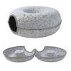 1 Pcs Pet Tunnel Donut Cat Bed(dark Gray)