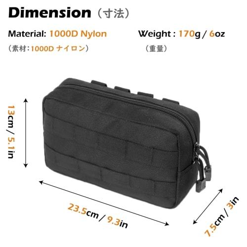 TRIWONDER MOLLE Pouch, Airsoft Pouch, Tactical Military Backpack, Belt Pouch, Dump Pouch, Bag for Fishing and Accessories (Black)